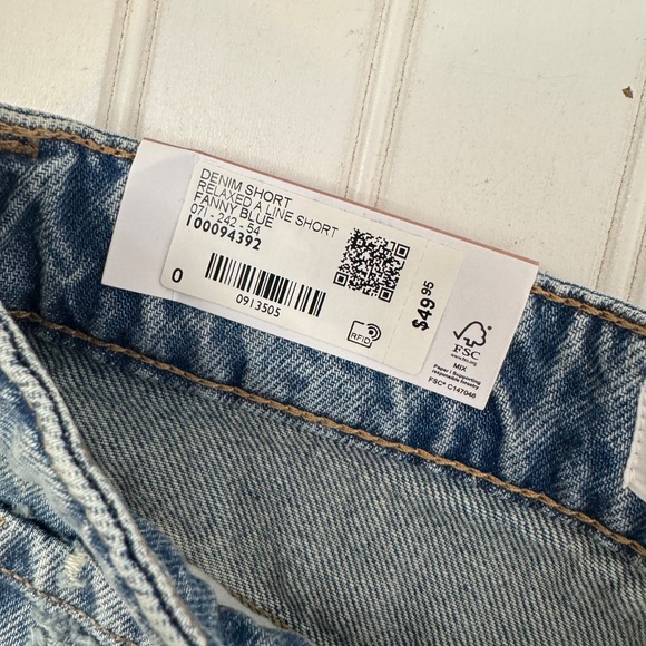 NEW Garage Denim Relaxed A Line Short Fanny Blue - Picture 3 of 7